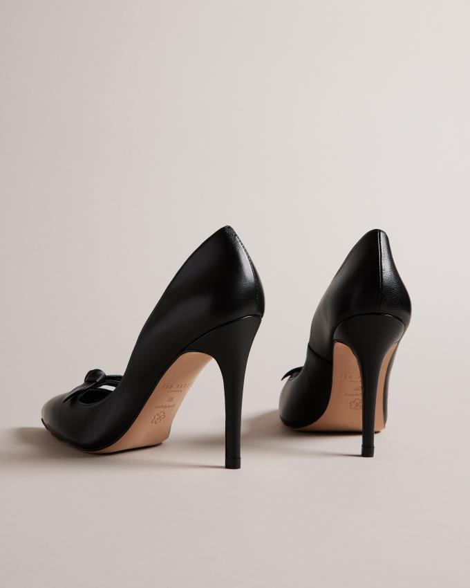 Chaussures à Talons Ted Baker Leather Bow Embellished Court Noir Femme | JPU-47180886